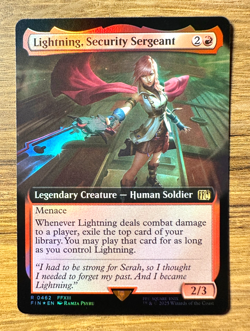 Magic MTG Final Fantasy Lightning Security Sergeant #462 *FOIL* Extended Art - Image 1