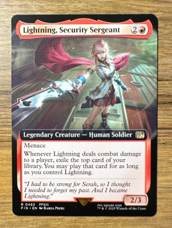 Magic MTG Final Fantasy Lightning Security Sergeant #462 *NON-FOIL* Extended Art - Image 1