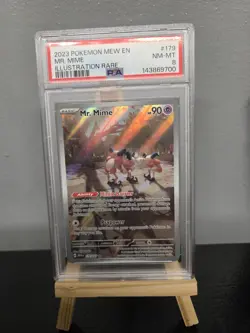MR MIME 179/165 PSA 8 POKEMON 151 CARD ILLUSTRATION RARE HOLO ENGLISH - Image 1