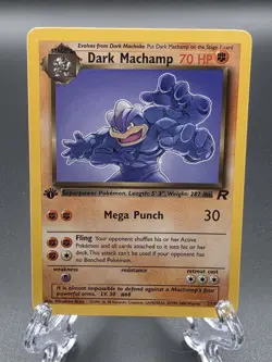 Dark Machamp 27/82 1st Edition Team Rocket Non-Holo Rare Pokemon Card - Image 1