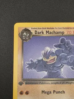 Dark Machamp 27/82 1st Edition Team Rocket Non-Holo Rare Pokemon Card - Image 2