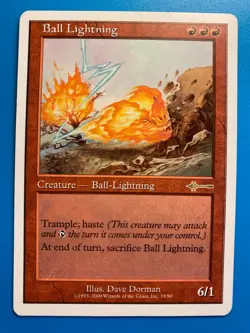 MTG 1x Ball Lightning # 35 Beatdown Premodern Magic the Gathering Card x1 LP - Image 1