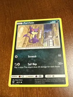 Purrloin 048/073 Shining Legends Regular Pokemon TCG Card - Image 1