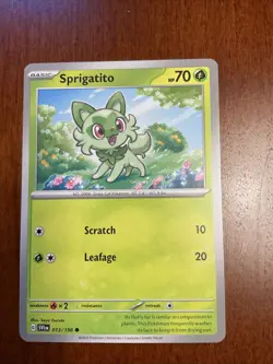 Sprigatito 013/198 Scarlet & Violet Regular Pokemon TCG Card - Image 1