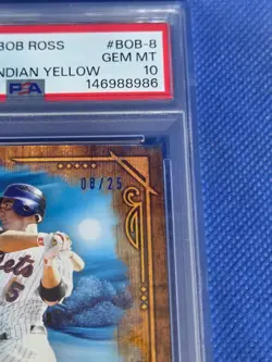 2025 Topps x Bob Ross DAVID WRIGHT PSA 10 Indian Yellow card NEW YORK METS #/25 - Image 3