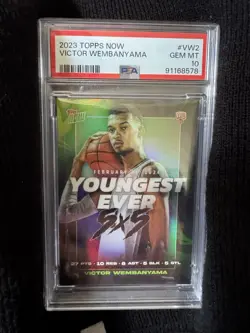 2023 Topps Now Victor Wembanyama VW2 PSA 10 - Image 1