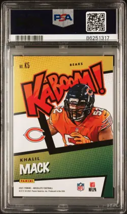 2021 Panini Absolute - Kaboom! Khalil Mack #K5 PSA 9 - Image 2