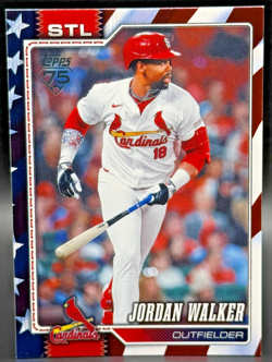 Jordan Walker Independence Day Parallel /76 2026 Topps Series 2 #565 - Image 1