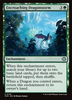Encroaching Dragonstorm Foil TDM 142 Uncommon MTG - Image 1