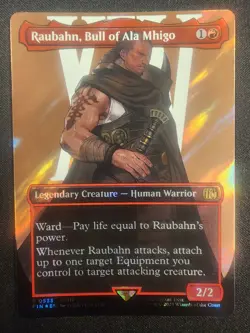 Raubahn, Bull of Ala Mhigo - #533 (Borderless) (Surge Foil) Final Fantasy - Mtg - Image 1