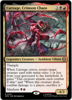 Carnage, Crimson Chaos- 0125 - Marvel's Spider-Man MTG - NM/M English - ShipsNow - Image 1