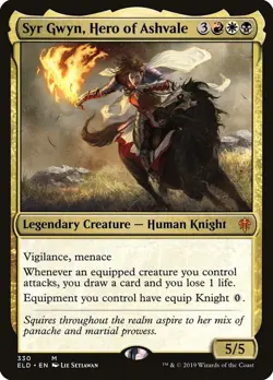 Syr Gwyn, Hero of Ashvale M Foil Throne of Eldraine 330 NM - Image 1