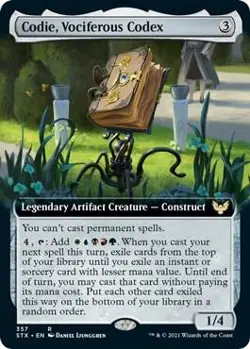 Codie, Vociferous Codex (Extended Art) R Foil Strixhaven: School of Mages 357 NM - Image 1