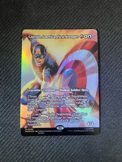 Captain America, First Avenger (Borderless Foil) 88 (M) MTG Marvel Universe MAR - Image 1