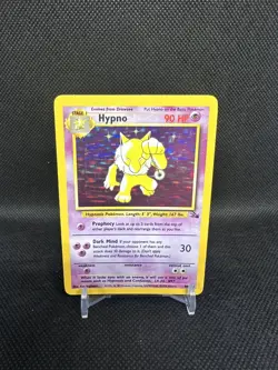 LP+ Pokemon Hypno Fossil TCG Holo Unlimited Rare Card 8/62 WOTC TCG Vintage - Image 1