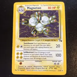 🔥MAGNETON HOLO RARE | FOSSIL 11/62 |LIGHTLY PLAYED EX🔥 NM / Mint fast ship - Image 3