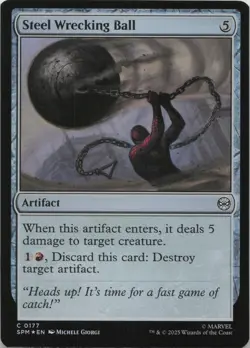 Steel Wrecking Ball - FOIL - C Marvel's Spider-Man 177 - MTG - Image 1