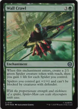 Wall Crawl - FOIL - U Marvel's Spider-Man 121 - MTG - Image 1