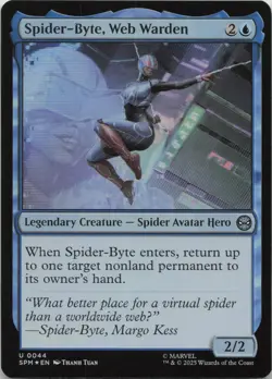 Spider-Byte, Web Warden - FOIL - U Marvel's Spider-Man 44 - MTG - Image 1