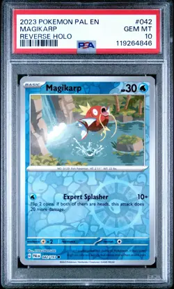Pokemon Paldea Evoled # 042 Magikarp Reverse Holo PSA 10 Card! GEM MINT! Pop 11! - Image 1