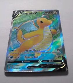 2022 DRAGONITE V FULL ART 076/078 POKEMON GO SET LIGHTLY PLAYED USED - Image 1