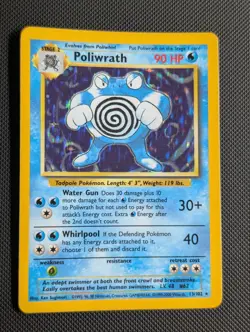 Poliwrath ✨ 4th Print Holo ✨ UK Base Set Pokemon Card 13/102 - 1999-2000 Rare - Image 1