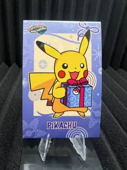 Pikachu - Cracked Ice Holo - Christmas Card Database - Pokemon NM - Image 1