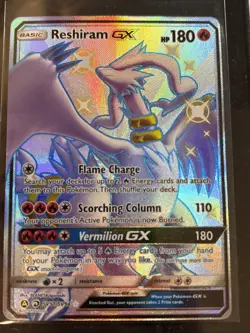 Pokemon TCG Reshiram GX SV51/SV94 Hidden Fates Shiny Vault Holo Rare Card NM - Image 1