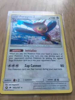 Porygon Z Holo Pokemon TCG Card Sun & Moon Burning Shadows 105a/147 - Image 1