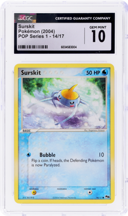 2004 Pokemon Organized Play Series 1 Surskit #14 CGC 10 - Image 1