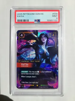 Riftbound OGN Kai'Sa Survivor PSA 9 MINT Epic Origins English Foil Card #039 - Image 3
