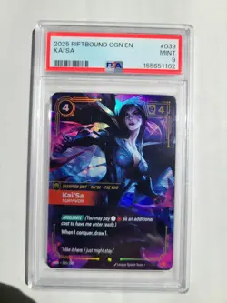 Riftbound OGN Kai'Sa Survivor PSA 9 MINT Epic Origins English Foil Card #039 - Image 4