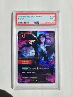 Riftbound OGN Kai'Sa Survivor PSA 9 MINT Epic Origins English Foil Card #039 - Image 5