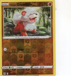 2022 Pokemon Card Lost Origin Hisuian Growlithe 83/196 - Image 1