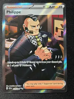 Philippe 110/086 Full Art Trainer Supporter Pokemon Card NM Chaos Rising - Image 1