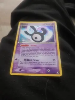 Pokemon Card - Unown (W) Unseen Forces W/28 Holo SWIRL Rare - Image 1