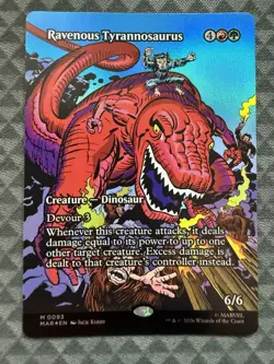 MTG Ravenous Tyrannosaurus #0093 Foil Borderless M Marvel Universe: E-L (MAR) - Image 2