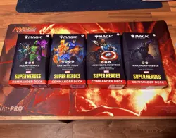 MTG Magic Marvel Super Heroes Commander Deck Complete Set of 4 - Sealed New - Image 1