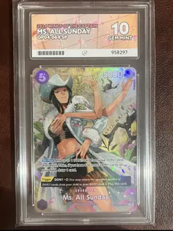 Ms. All Sunday OP04-064 SP (Nico Robin) One Piece Tcg Ace 10 🔥PERFECT SUB - Image 1