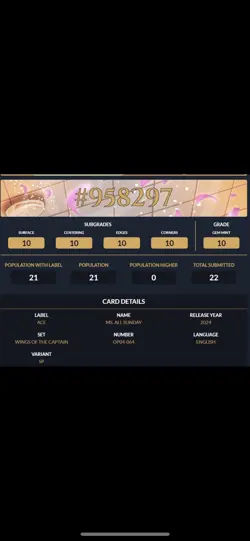 Ms. All Sunday OP04-064 SP (Nico Robin) One Piece Tcg Ace 10 🔥PERFECT SUB - Image 3