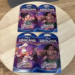 4 Lorcana Shimmering Skies Disney Booster Packs Lot of 4 Brand New Sealed - Image 1