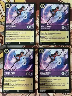Disney Lorcana Violet Parr Learning New Powers Promo Foil 55/P3 Playset (x4) - Image 1