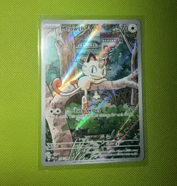 Pokemon Company Meowth 106/094 Me02 Phantasmal Flames IR Holo Full Art 70HP - Image 1
