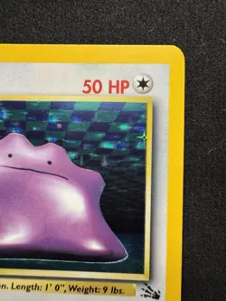 Ditto 3/62 Fossil Holo Rare Vintage WOTC Pokemon TCG Cards 1999 LP+ - Image 3