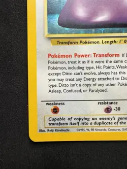 Ditto 3/62 Fossil Holo Rare Vintage WOTC Pokemon TCG Cards 1999 LP+ - Image 4