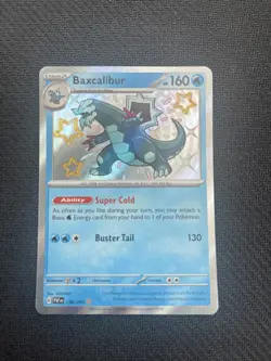 Baxcalibur 130/091 Shiny Rare Paldean Fates Pokemon Holo Shiny Card TCG - Image 1