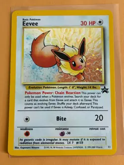 Eevee 11 Holo Promo Black Star Pokemon Card with Swirl Excellent Condition (6) - Image 1