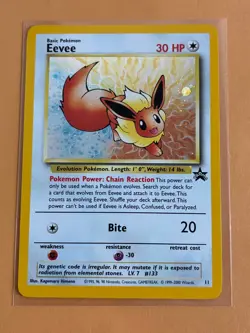 Eevee 11 Holo Promo Black Star Pokemon Card Excellent Condition - Image 1