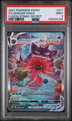 PSA 9 GENGAR VMAX 271/264 | Fusion Strike Alt Art Pokemon Card - Image 1