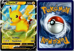 Pokemon Card - Pikachu V Fusion Strike 086/264 V Rare Holo Near Mint - Image 3